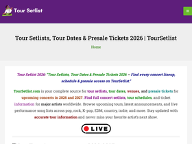 toursetlist.com
