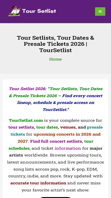 toursetlist.com
