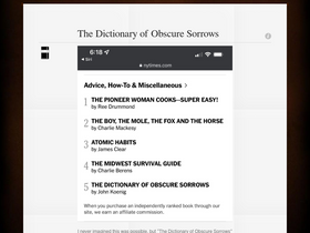 'dictionaryofobscuresorrows.com' screenshot