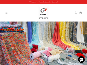 ginzalimited.com homepage screenshot