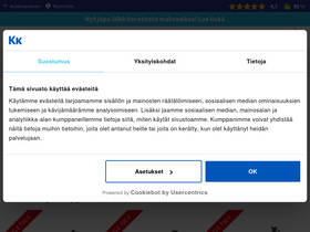 'kuntokauppa.fi' screenshot
