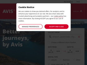 'avis.co.uk' screenshot