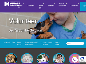 'sahumane.org' screenshot