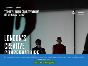 'trinitylaban.ac.uk' screenshot