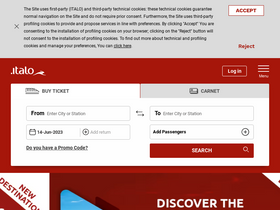 'italotreno.it' screenshot