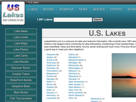 'uslakes.info' screenshot