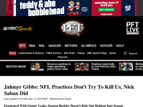 'profootballtalk.com' screenshot