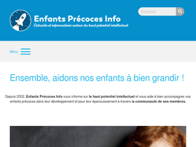 'enfantsprecoces.info' screenshot