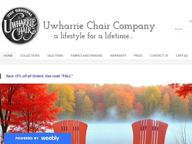 uwharriechair.com homepage screenshot