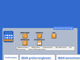 'iban-rechner.de' screenshot