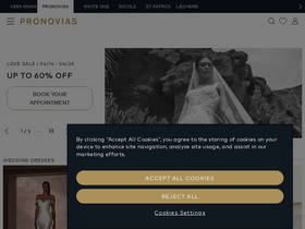 'pronovias.com' screenshot