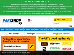 'partshopdirect.co.uk' screenshot