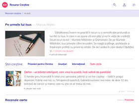 'resursecrestine.ro' screenshot