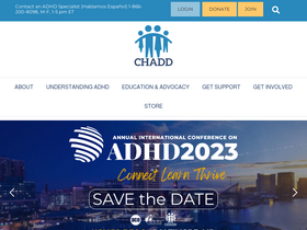 'chadd.org' screenshot