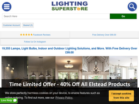 'thelightingsuperstore.co.uk' screenshot