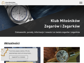 'zegarkiclub.pl' screenshot
