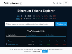 'ethplorer.io' screenshot