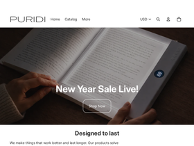 puridi homepage screenshot
