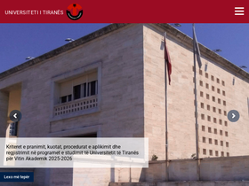 'unitir.edu.al' screenshot