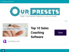 'ourpresets.com' screenshot