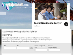 'udaljenosti.com' screenshot