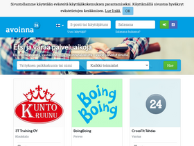 'avoinna24.fi' screenshot