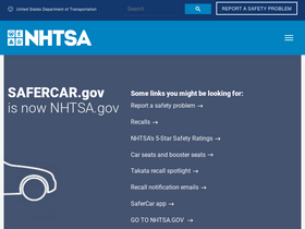 'safercar.gov' screenshot
