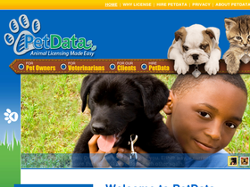 'petdata.com' screenshot