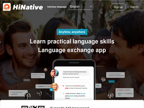 'hinative.com' screenshot