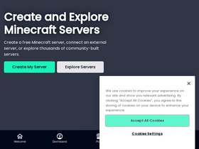 'minehut.com' screenshot