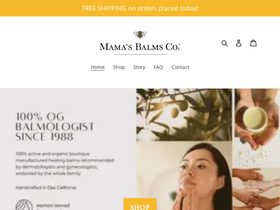 mamasbalms.com homepage screenshot