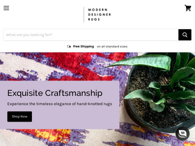 moderndesignerrugs.com homepage screenshot