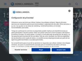 'konicaminolta.es' screenshot