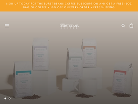 burstbeanscoffee.com homepage screenshot