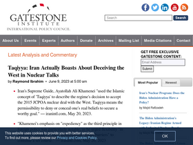 'gatestoneinstitute.org' screenshot