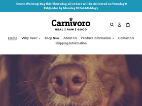 carnivoro.co.nz homepage screenshot