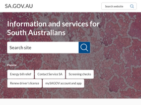 'sa.gov.au' screenshot