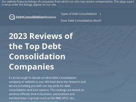 'debt-consolidation-reviews.org' screenshot