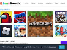 'game-homes.com' screenshot