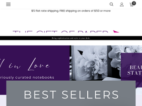 thegiftofpaper.com homepage screenshot