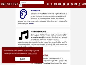 'earsense.org' screenshot