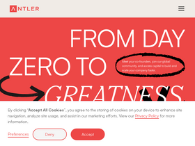 'antler.co' screenshot