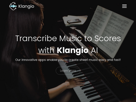 'klangio.com' screenshot