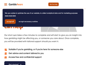 'begambleaware.org' screenshot