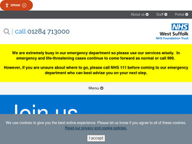 'wsh.nhs.uk' screenshot