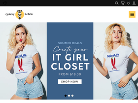quirkyzebra.com homepage screenshot