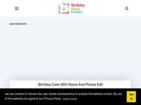 'birthdayphotoframes.com' screenshot