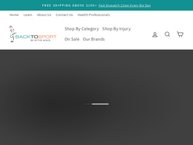 backtosport.com.au homepage screenshot