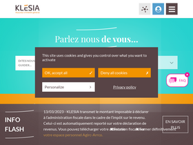 'klesia.fr' screenshot