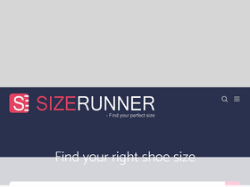 'sizerunner.com' screenshot